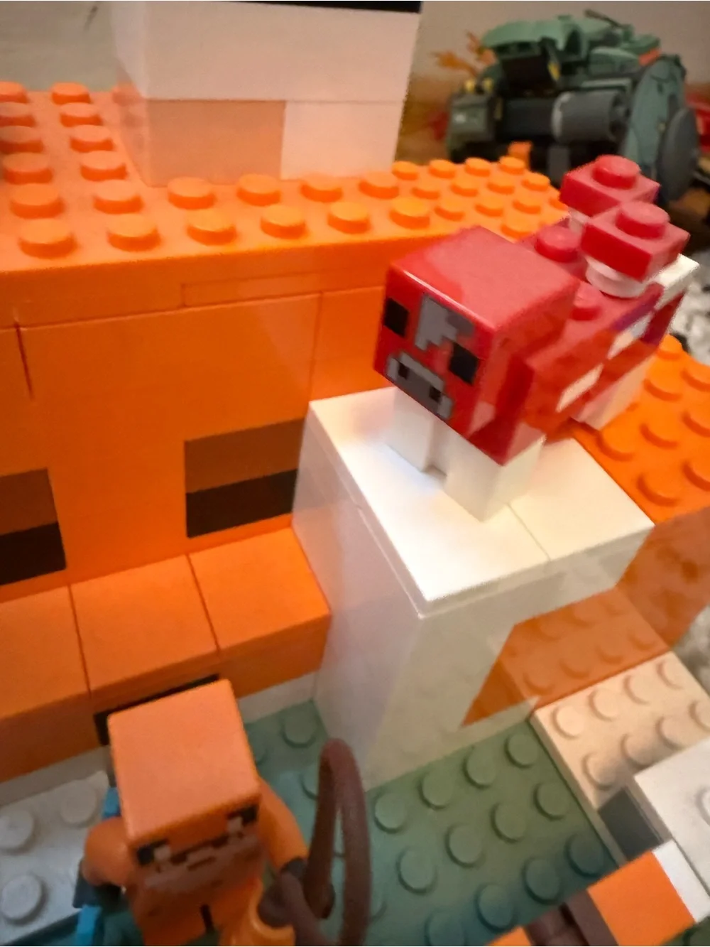 Lego Minecraft Orange and White Fox Family Build Set